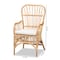 Baxton Studio Aya Modern and Contemporary Natural Finished Rattan Armchair 185-11880-Zoro - alternate 4